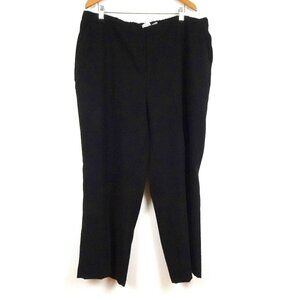 Calvin Klein Wide Leg Pants Women's Plus Size 2X Black Elastic Waist Work Career